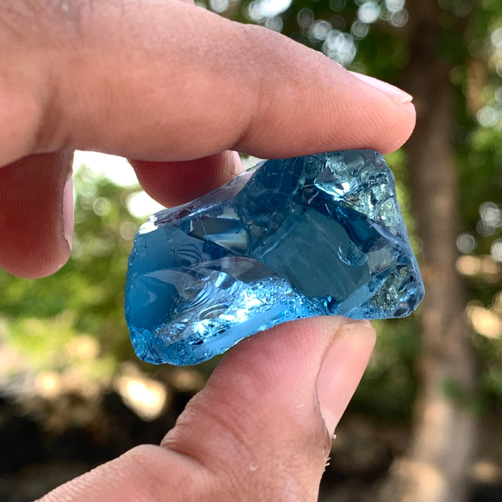 29.27 Grams Facet Rough London Blue Topaz