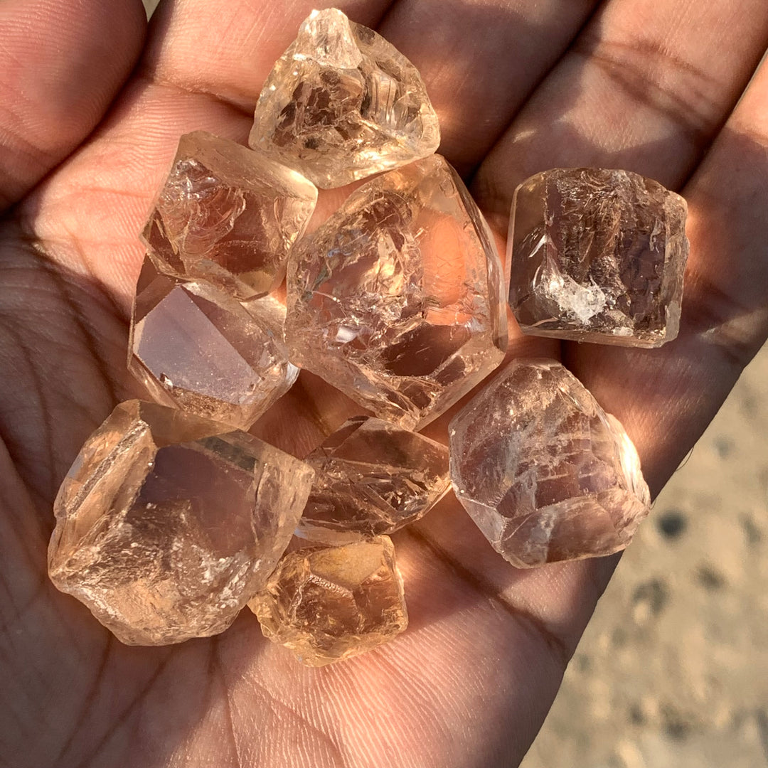 94 Grams Facet Rough Golden Skardu Topaz