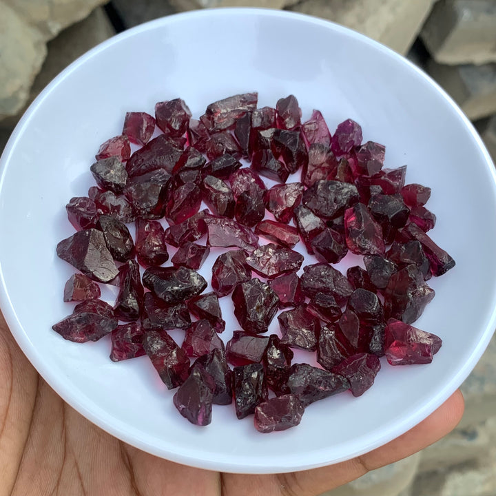 86.71 Grams Facet Rough Red Rhodolite Garnet