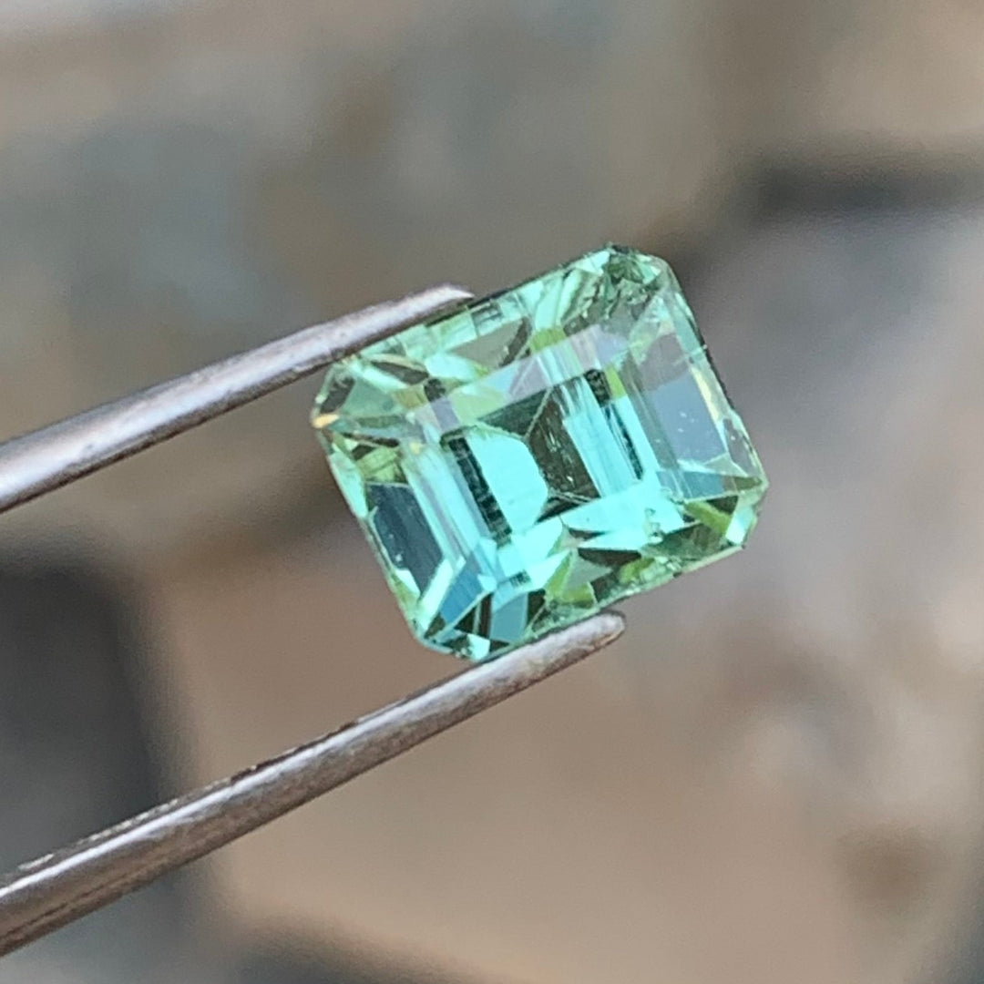 2 Carats Faceted Sea Foam Tourmaline