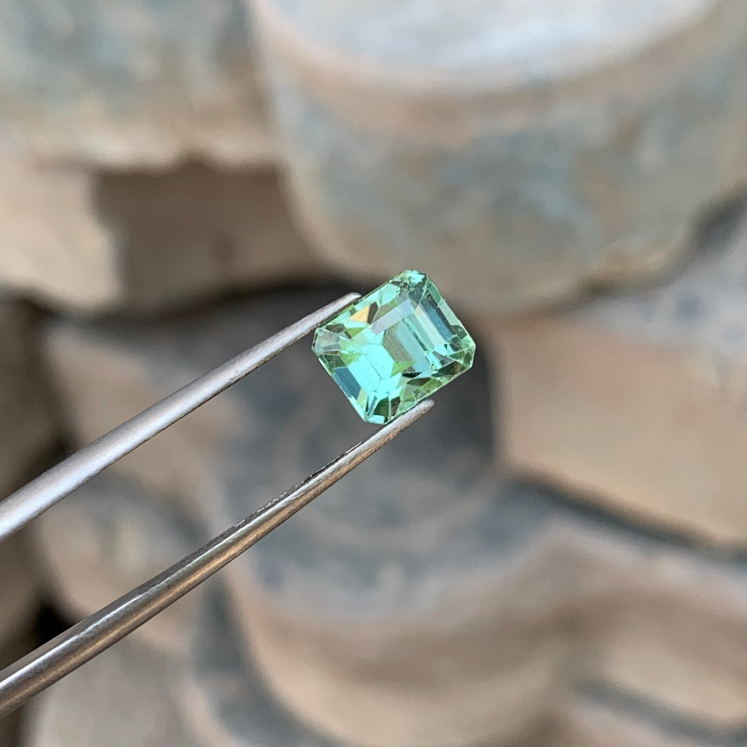 2 Carats Faceted Sea Foam Tourmaline