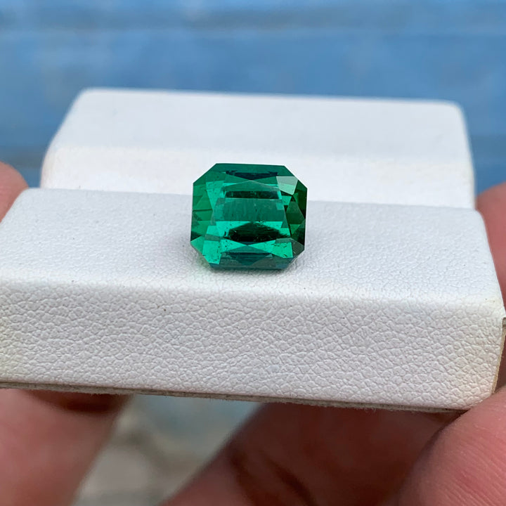 4.30 Carats Faceted Bluish Green Tourmaline