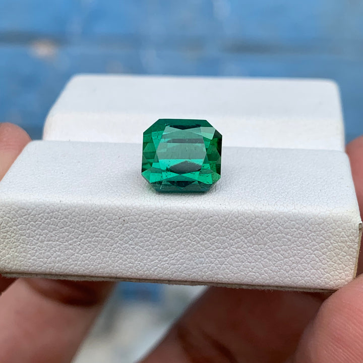 4.30 Carats Faceted Bluish Green Tourmaline