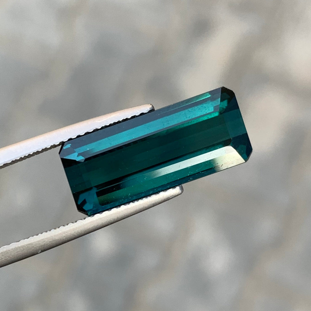 7.15 Carats Faceted Semi-Precious Indicolite Tourmaline