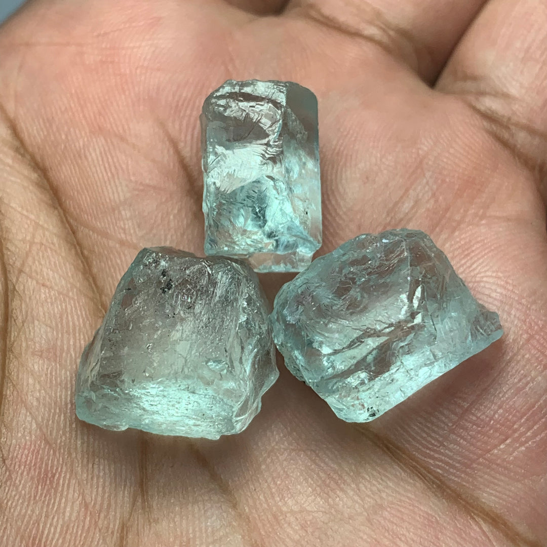 12.30 Grams Facet Rough High Quality Bluish Aquamarine