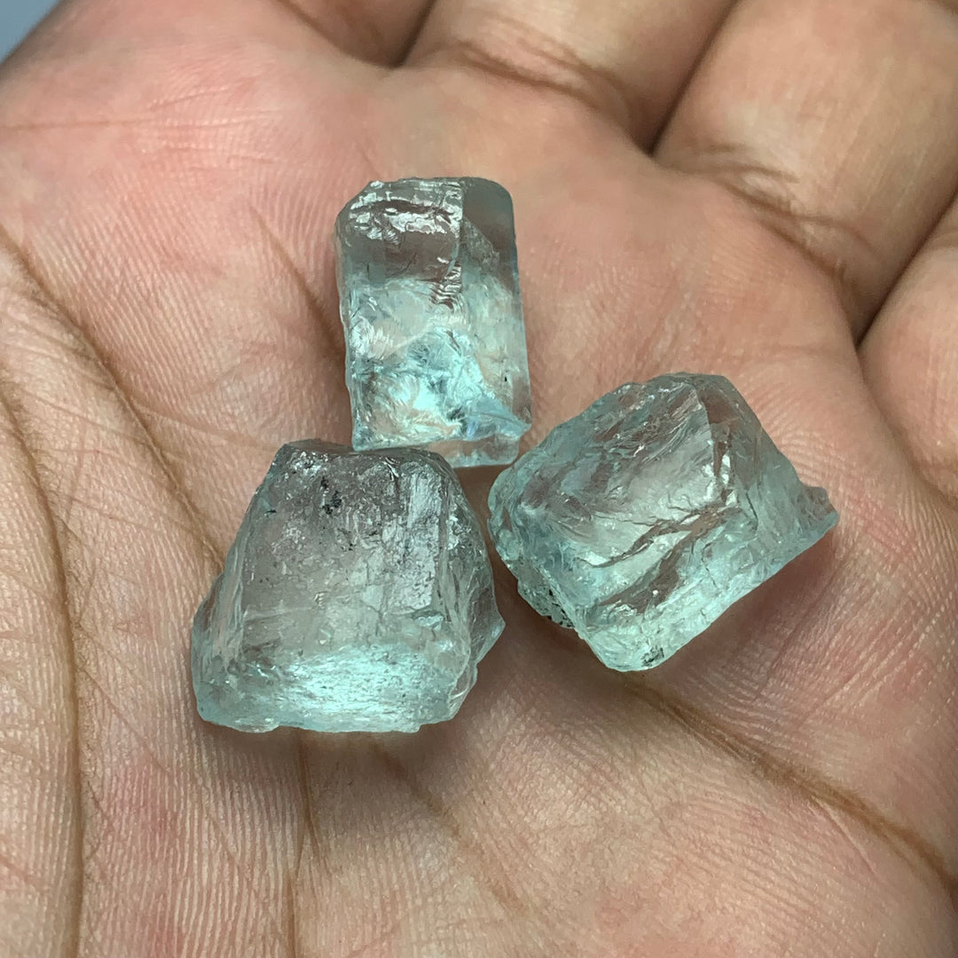 12.30 Grams Facet Rough High Quality Bluish Aquamarine