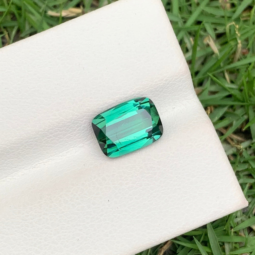 3.40 Carats Faceted Bluish Green Tourmaline