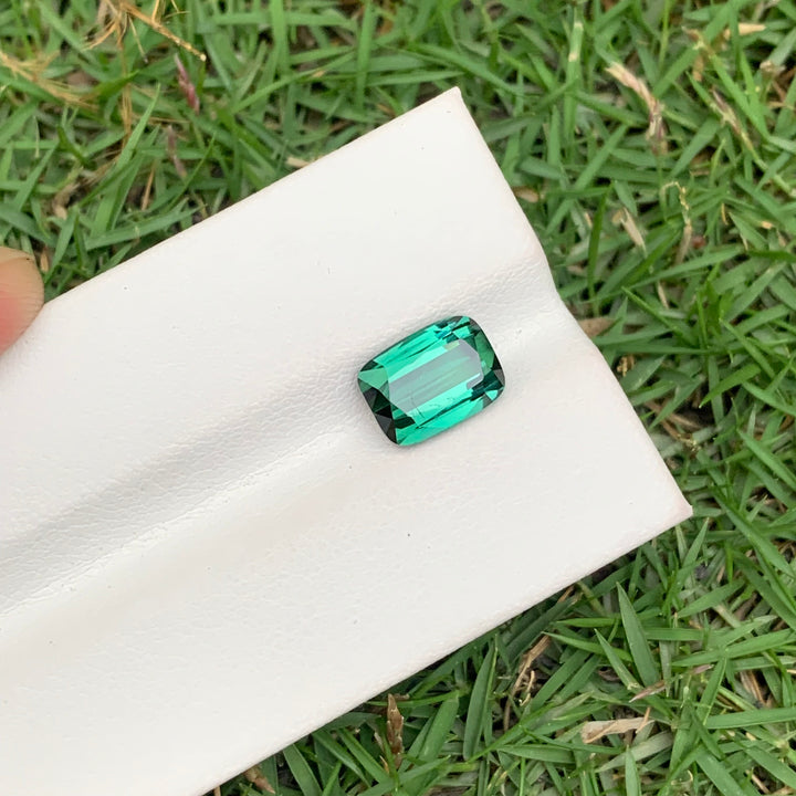 3.40 Carats Faceted Bluish Green Tourmaline