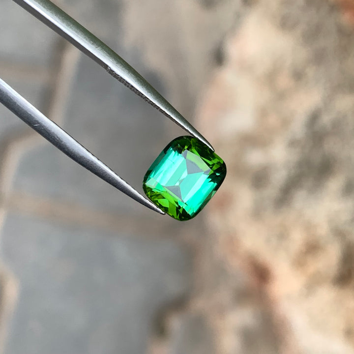 2.45 Carats Faceted Lagoon Green Tourmaline