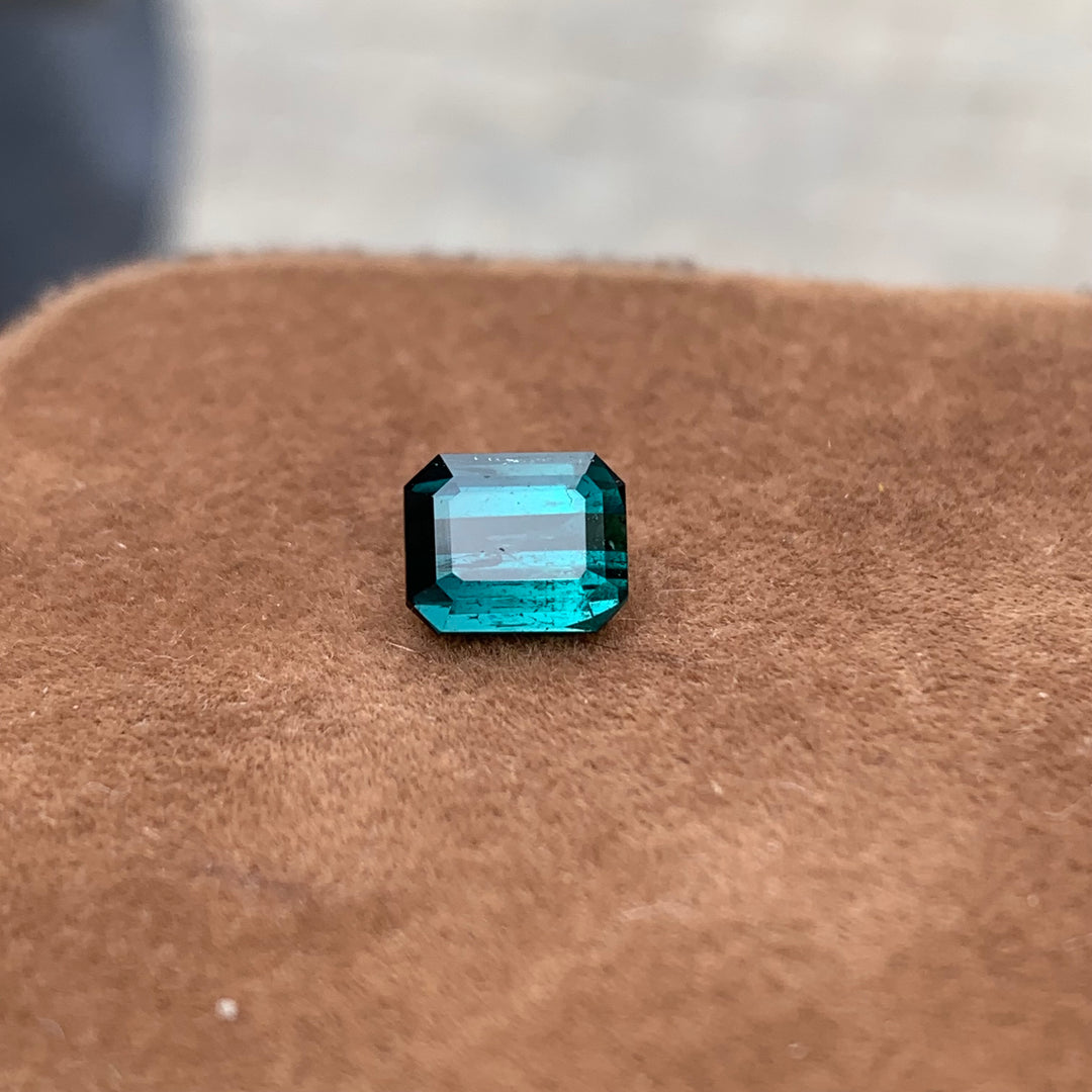 Blue Tourmaline Emerald Cut 2.00 Carats | Indicolite Blue Tourmaline Loose