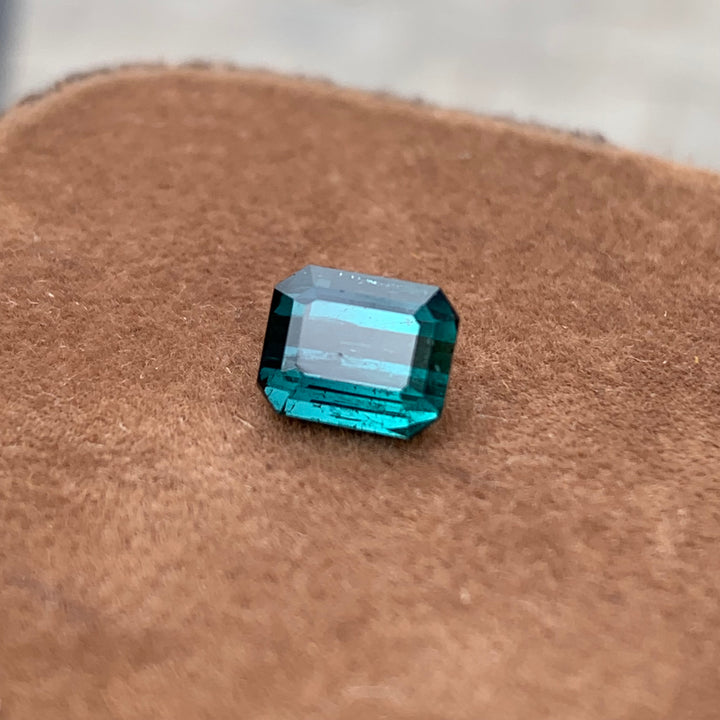 Blue Tourmaline Emerald Cut 2.00 Carats | Indicolite Blue Tourmaline Loose