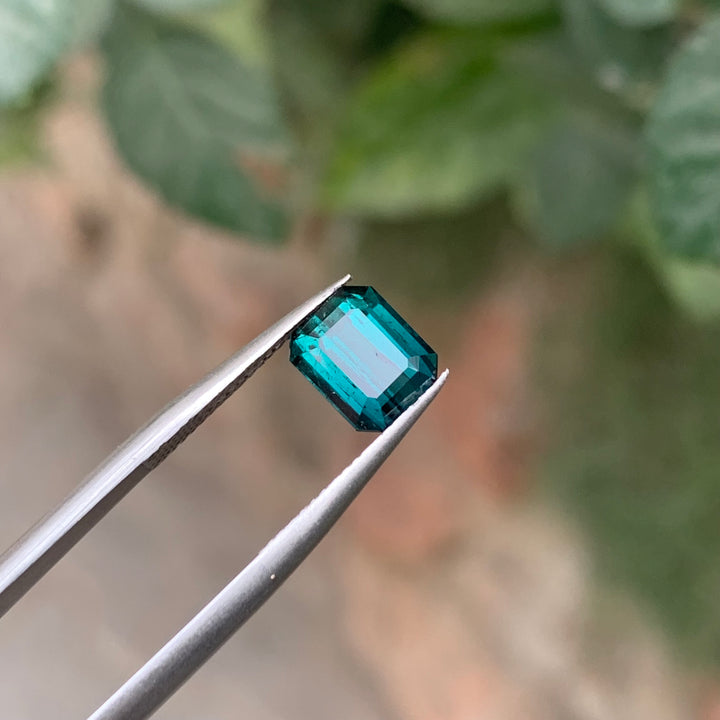 Blue Tourmaline Emerald Cut 2.00 Carats | Indicolite Blue Tourmaline Loose