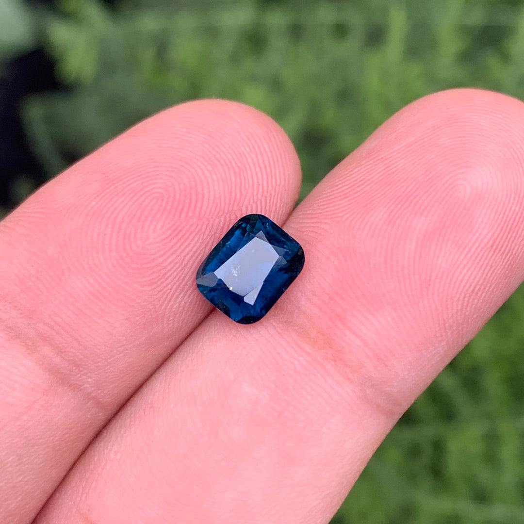 Indicolite Tourmaline Cushion Cut From Afghanistan