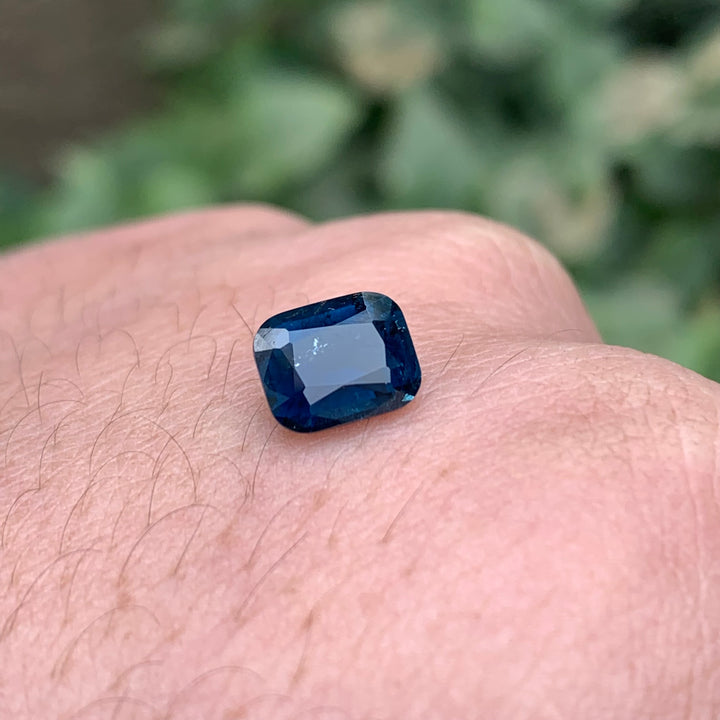 Indicolite Tourmaline Cushion Cut From Afghanistan