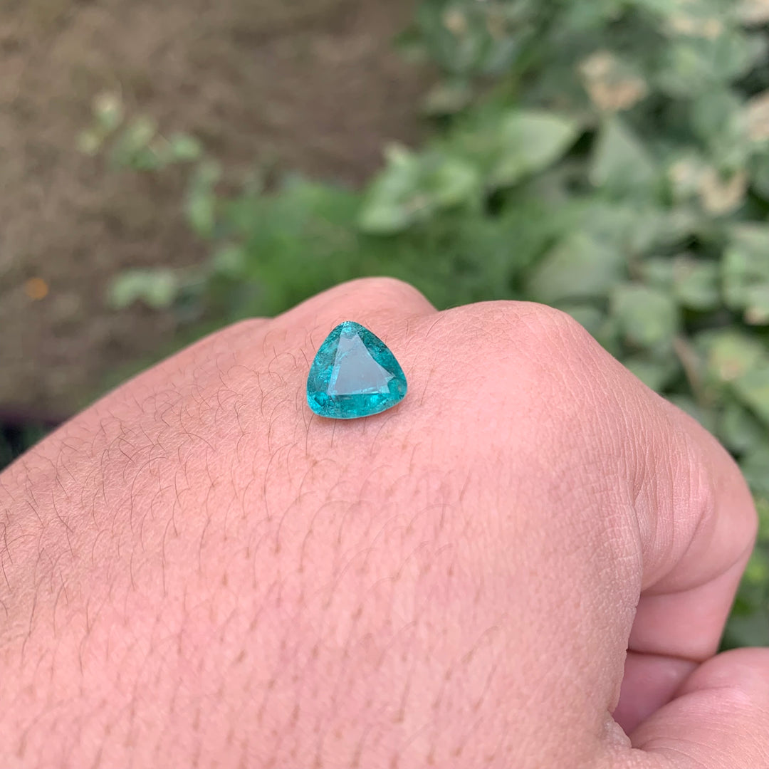 Neon Tourmaline Trillion Shape Loose Stone From Afghanistan