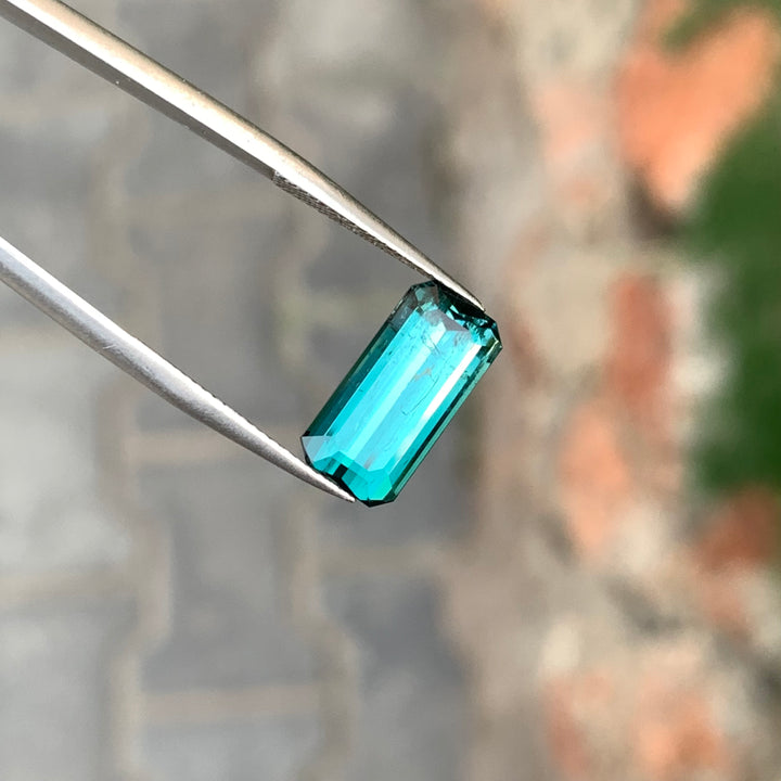 3.95 Carats Faceted Indicolite Tourmaline