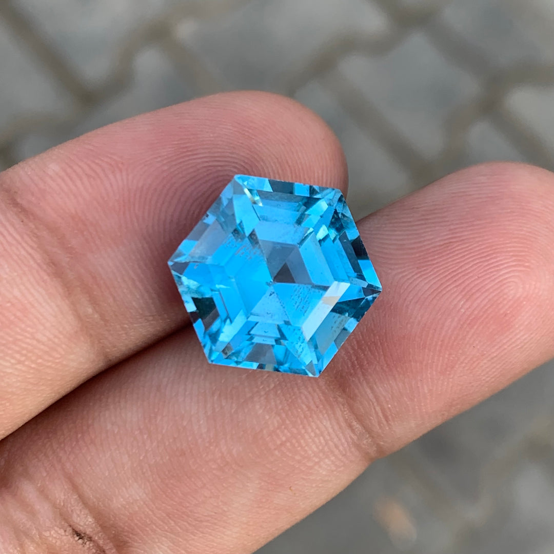 Topaz Loose Stone 16.25 Carats | Hexagon Shape Loose Gemstone