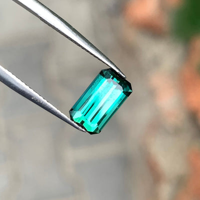 2.50 Carats Faceted Bluish Green Tourmaline