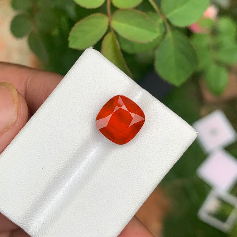 5.85 Carats Faceted Hessonite Garnet