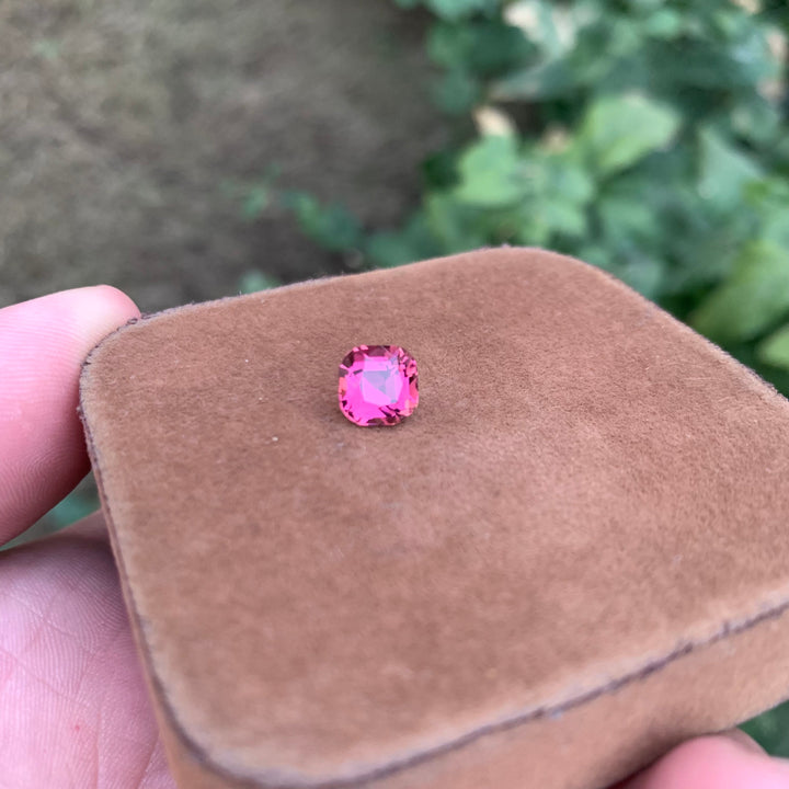 Tourmaline Hot Pink Color 2.00 Carats Cushion Cut Stone For Ring making