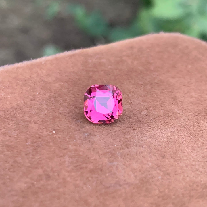 Tourmaline Hot Pink Color 2.00 Carats Cushion Cut Stone For Ring making