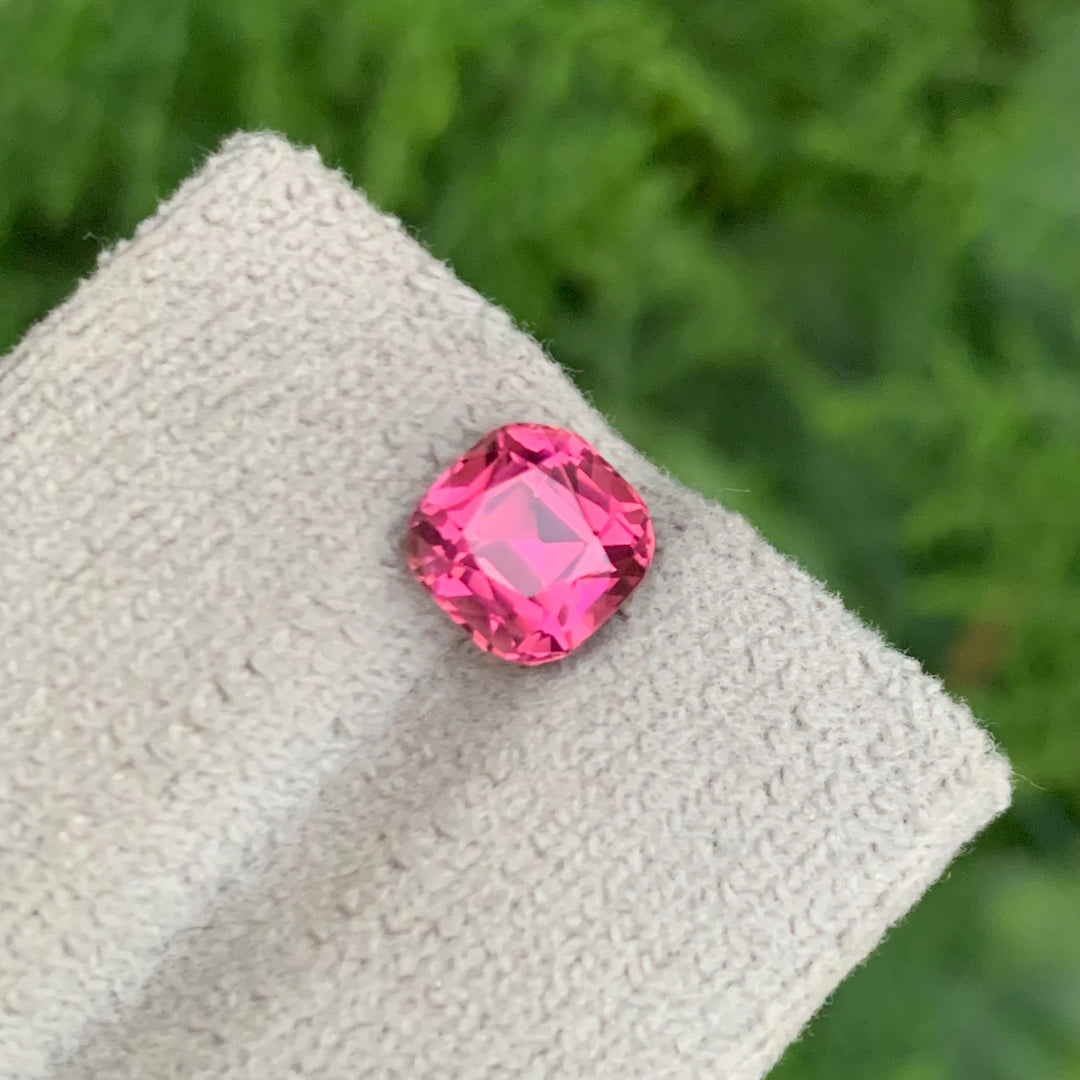 Tourmaline Hot Pink Color 2.00 Carats Cushion Cut Stone For Ring making