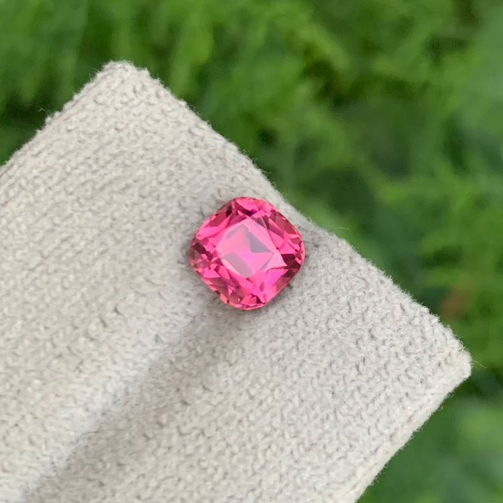 Tourmaline Hot Pink Color 2.00 Carats Cushion Cut Stone For Ring making