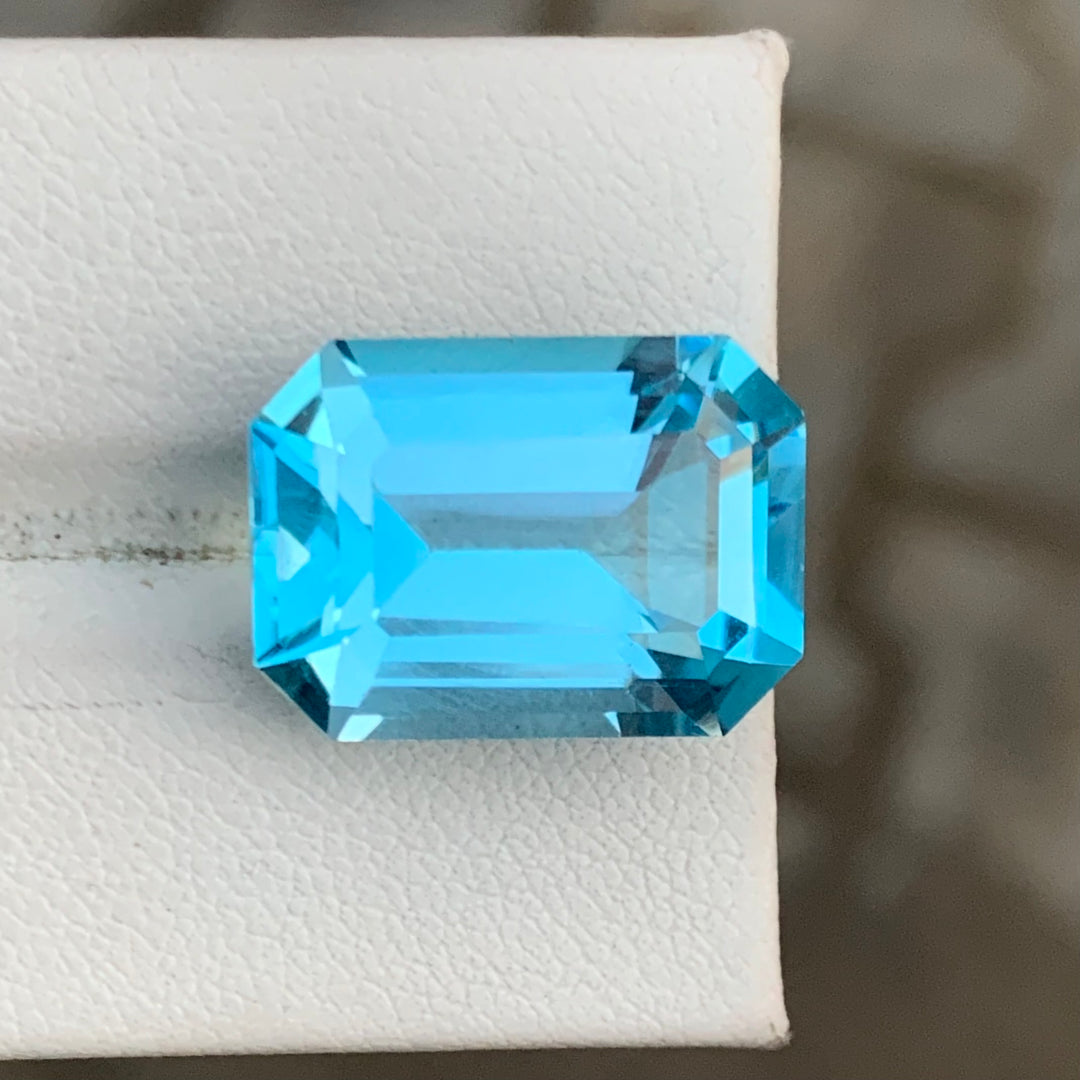 Octagon Shape Topaz Loose Stone 19.30 Cts | Faceted Blue Gems | Swiss Blue Topaz | Sky Blue Topaz