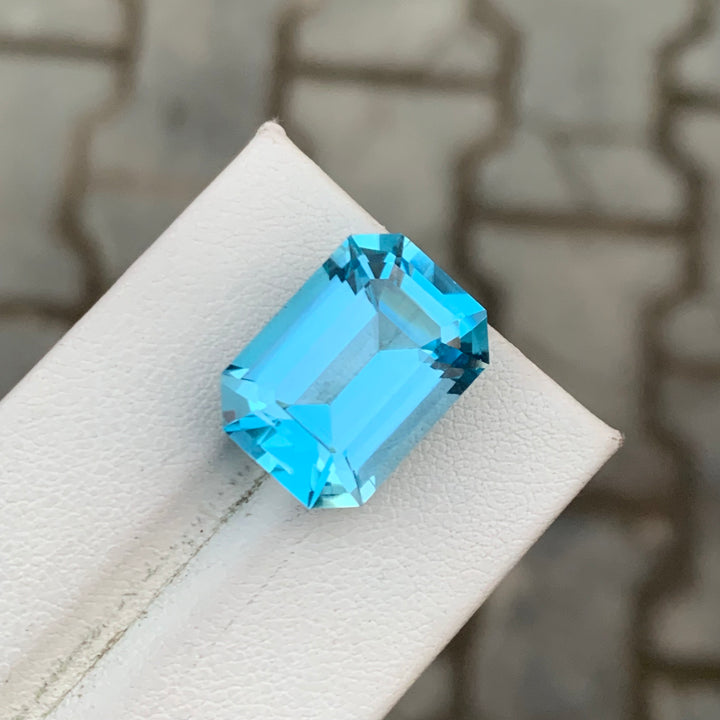 Octagon Shape Topaz Loose Stone 19.30 Cts | Faceted Blue Gems | Swiss Blue Topaz | Sky Blue Topaz