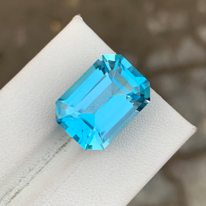 Octagon Shape Topaz Loose Stone 19.30 Cts | Faceted Blue Gems | Swiss Blue Topaz | Sky Blue Topaz