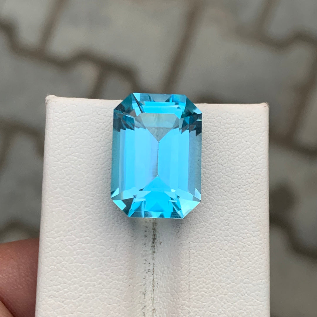 Octagon Shape Topaz Loose Stone 19.30 Cts | Faceted Blue Gems | Swiss Blue Topaz | Sky Blue Topaz