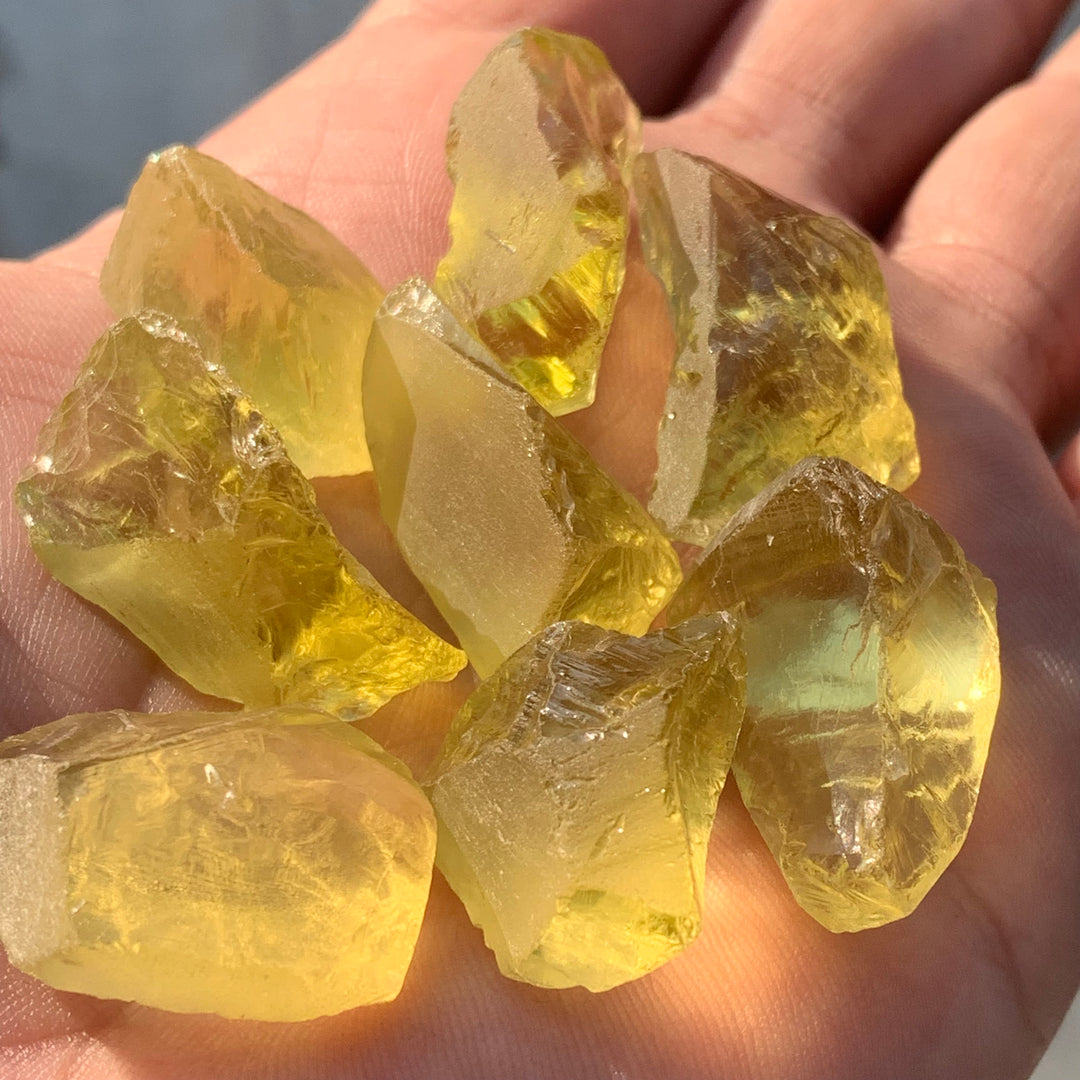 Facet Rough Lemon Quartz 40 Grams