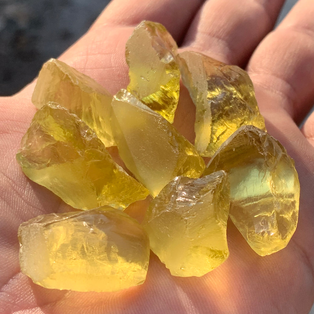 Facet Rough Lemon Quartz 40 Grams