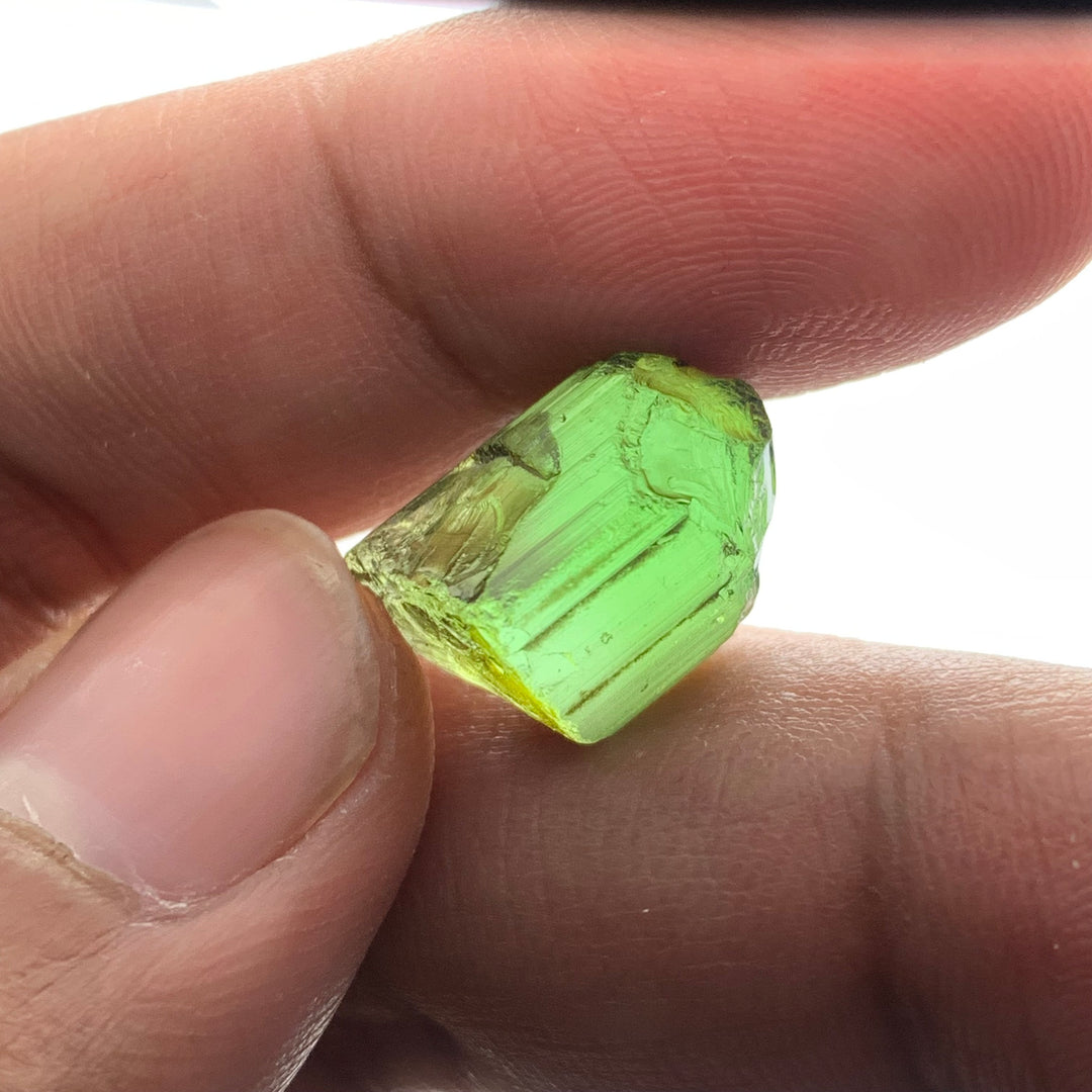 3.80 Grams Facet Rough Super Clean Green Tourmaline