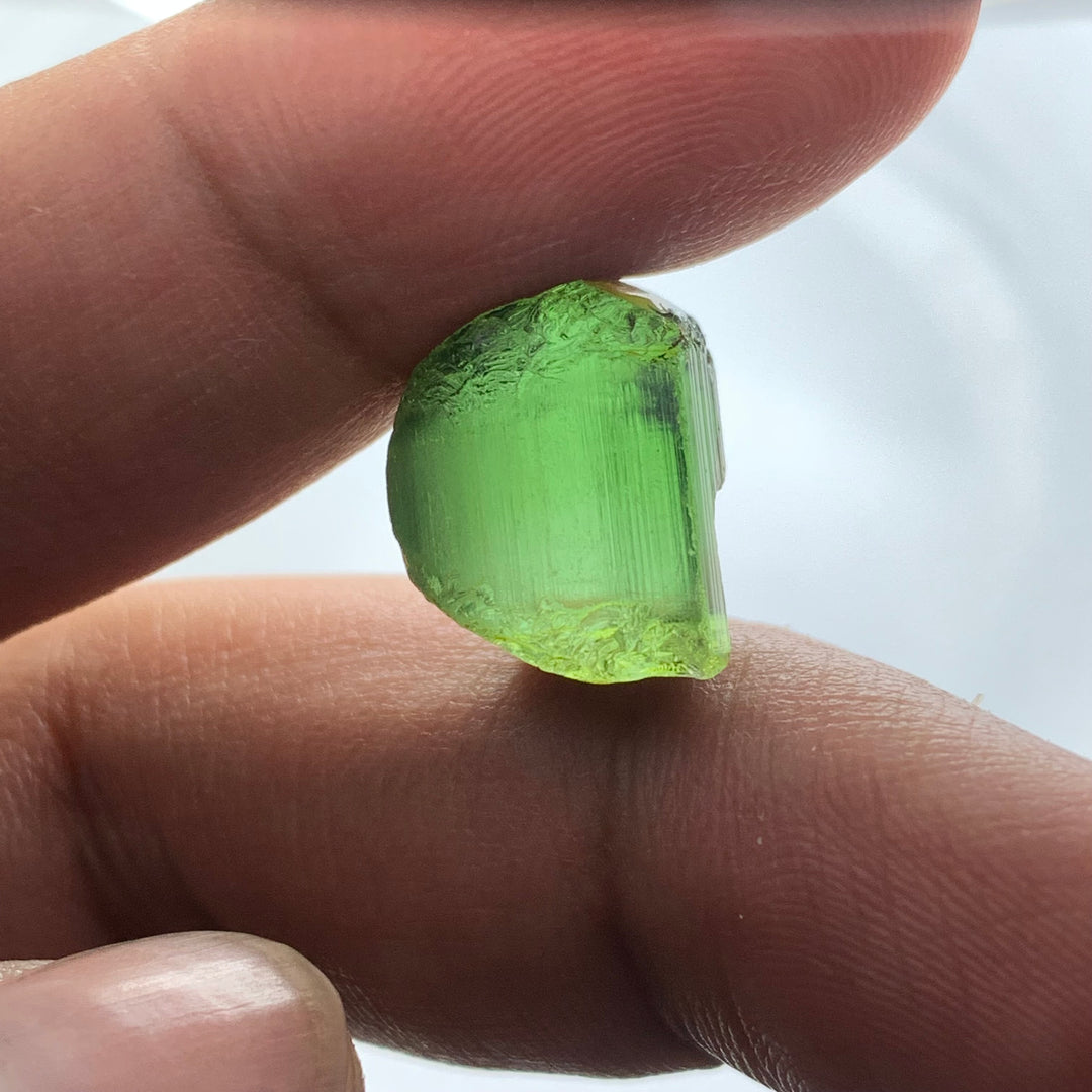 3.80 Grams Facet Rough Super Clean Green Tourmaline