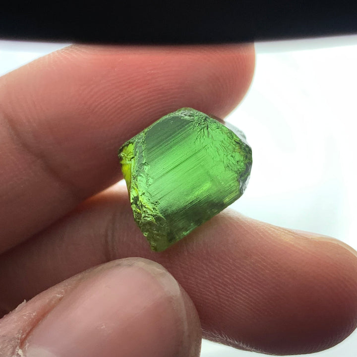 3.80 Grams Facet Rough Super Clean Green Tourmaline