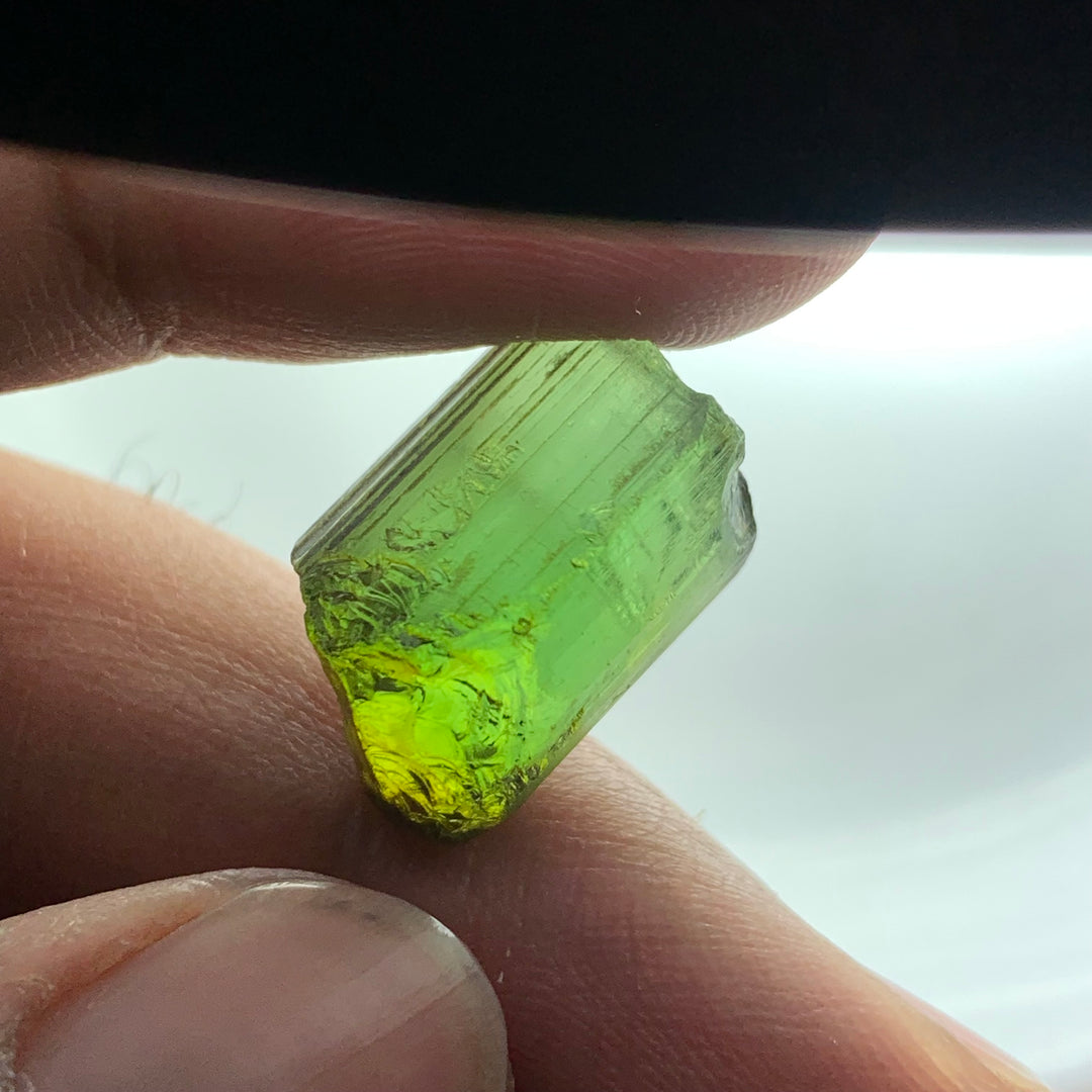 4.46 Grams Facet Rough Super Clean Green Tourmaline