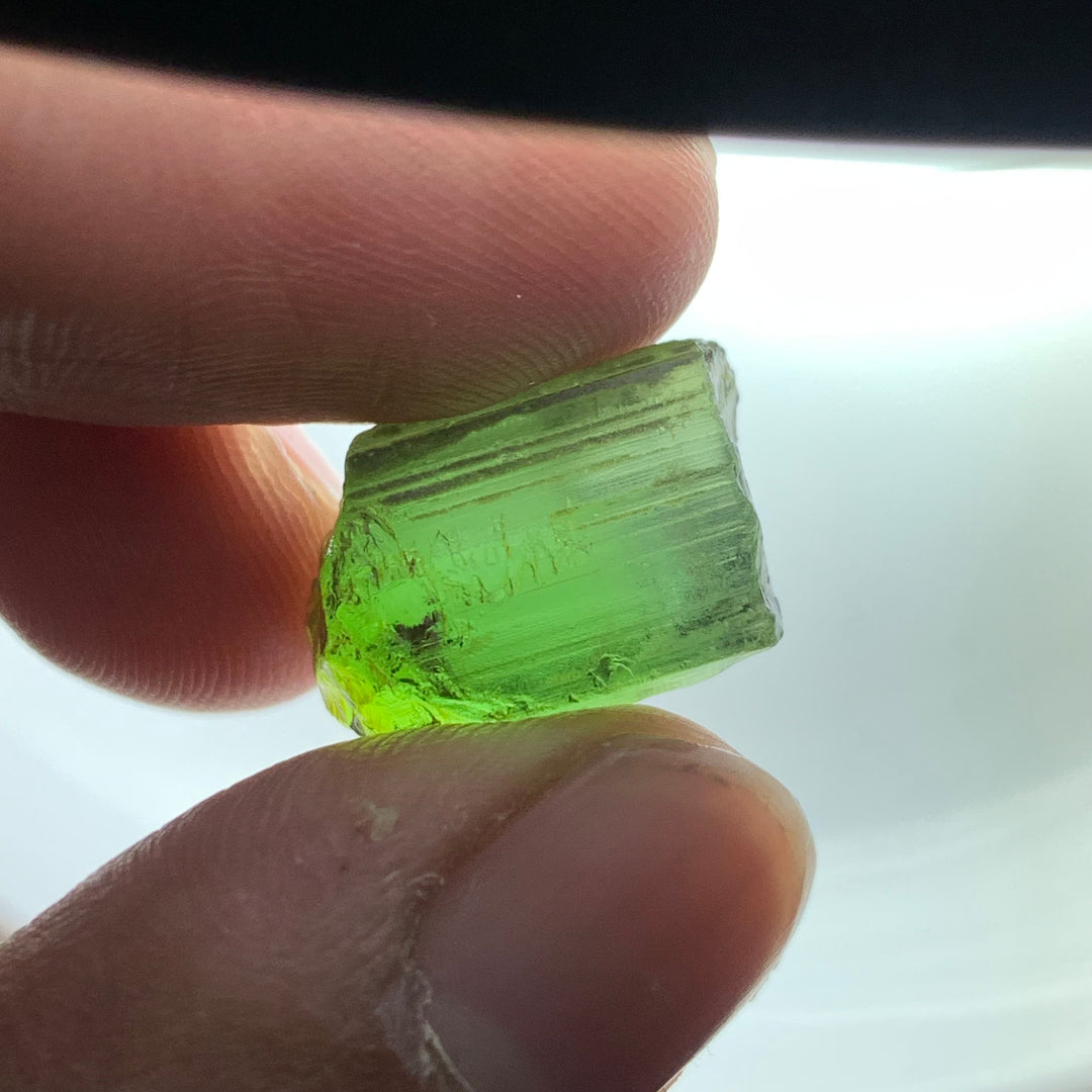 4.46 Grams Facet Rough Super Clean Green Tourmaline