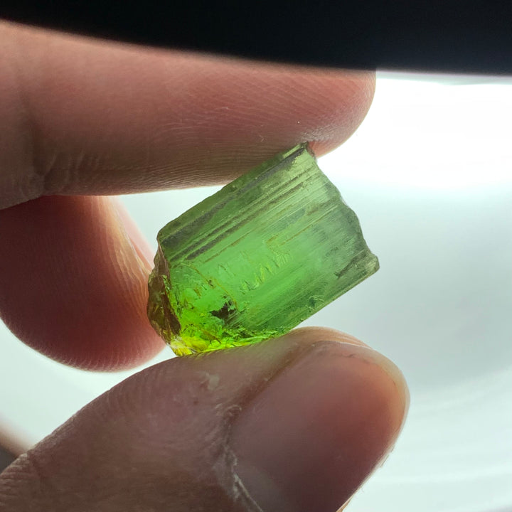 4.46 Grams Facet Rough Super Clean Green Tourmaline