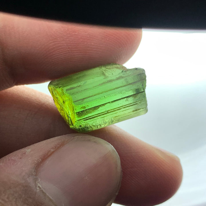 4.46 Grams Facet Rough Super Clean Green Tourmaline