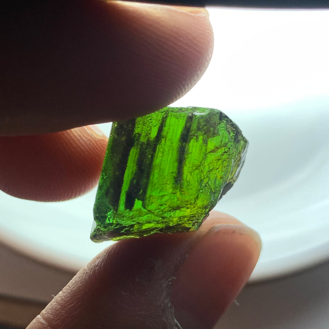 6.53 Grams Facet Rough Super Clean Green Tourmaline