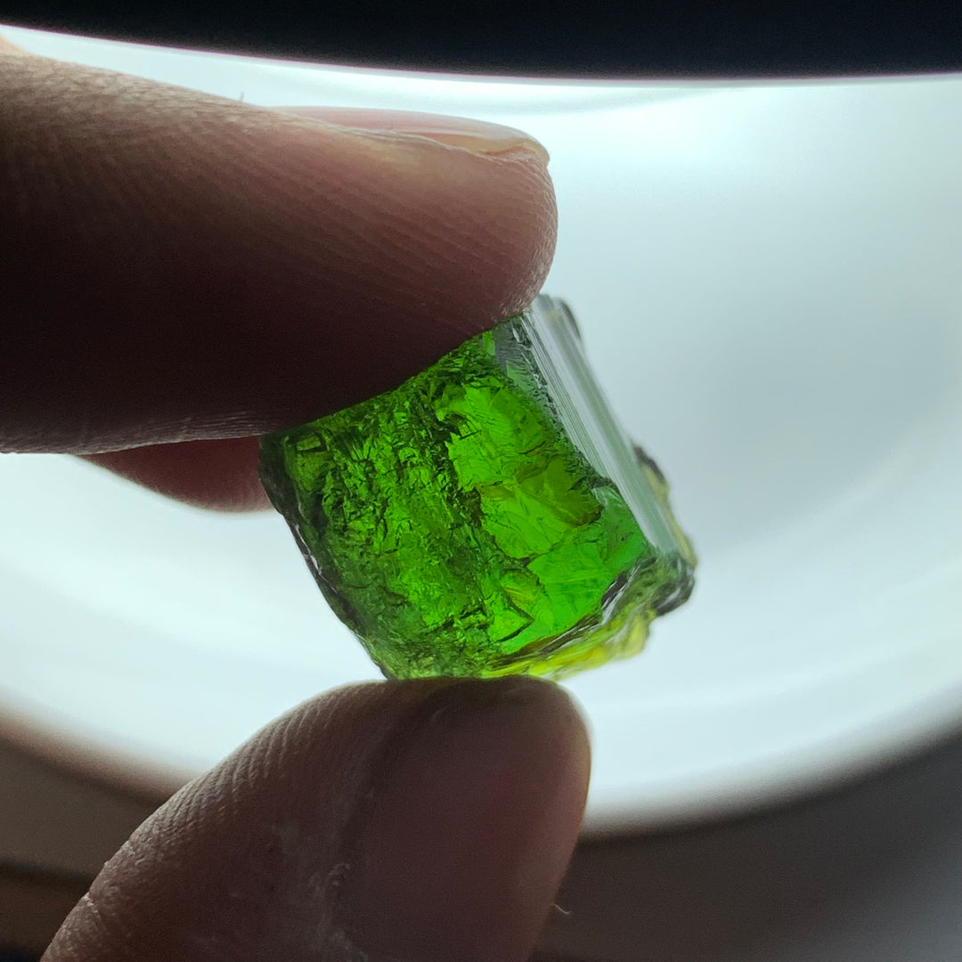 6.53 Grams Facet Rough Super Clean Green Tourmaline