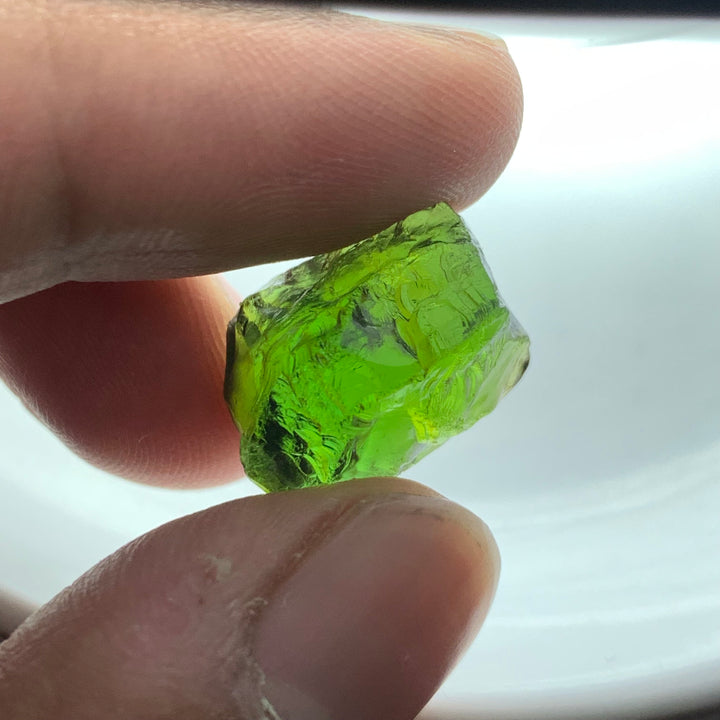 4.21 Grams Facet Rough Super Clean Green Tourmaline