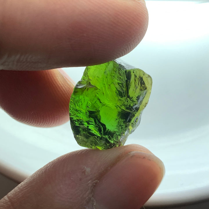 4.21 Grams Facet Rough Super Clean Green Tourmaline