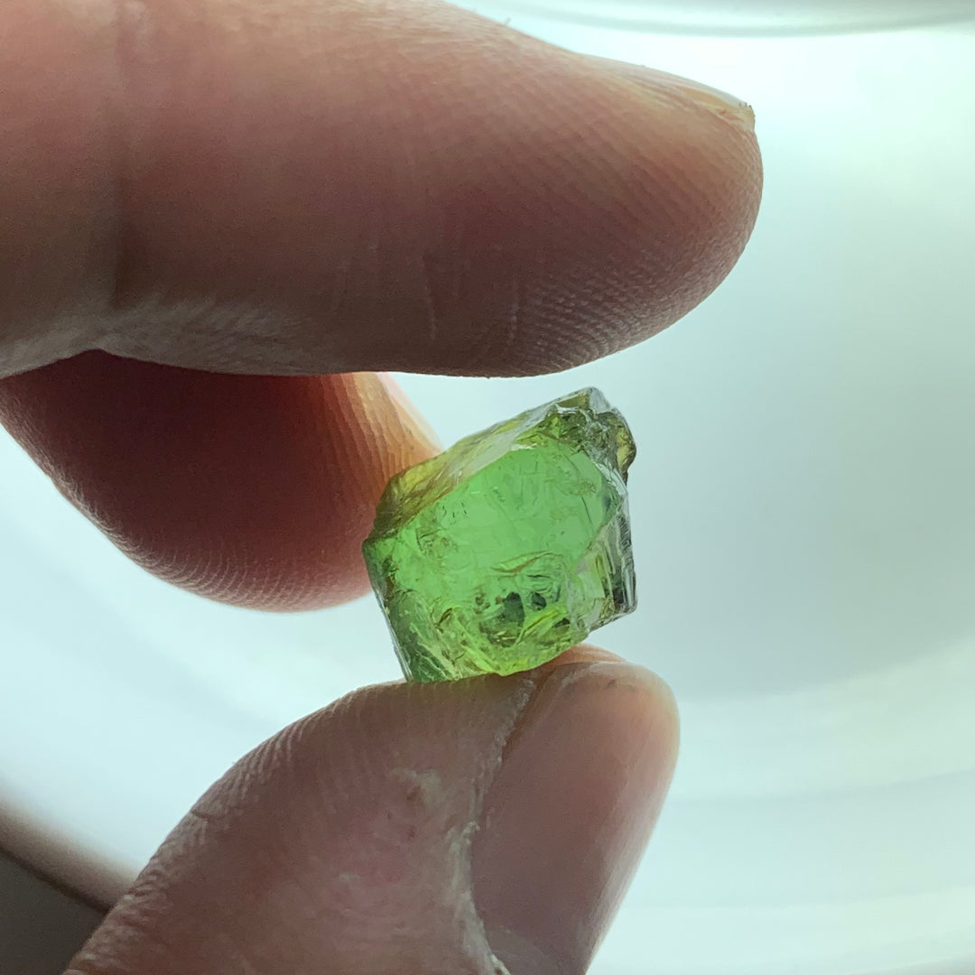 1.77 Grams Facet Rough Super Clean Green Tourmaline