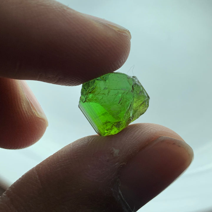 2.58 Grams Facet Rough Super Clean Green Tourmaline