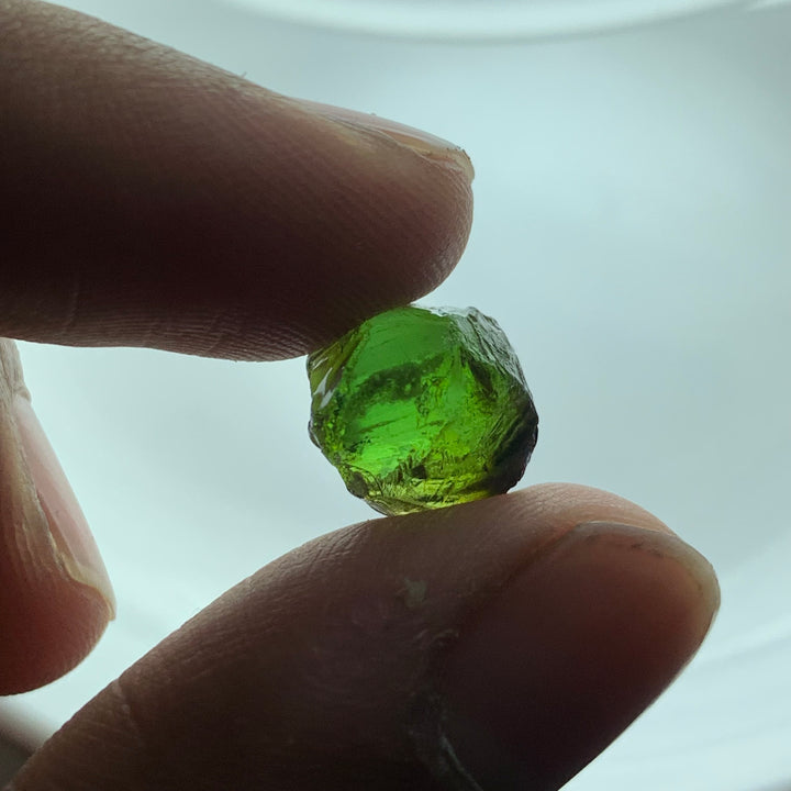 1.93 Grams Facet Rough Super Clean Green Tourmaline