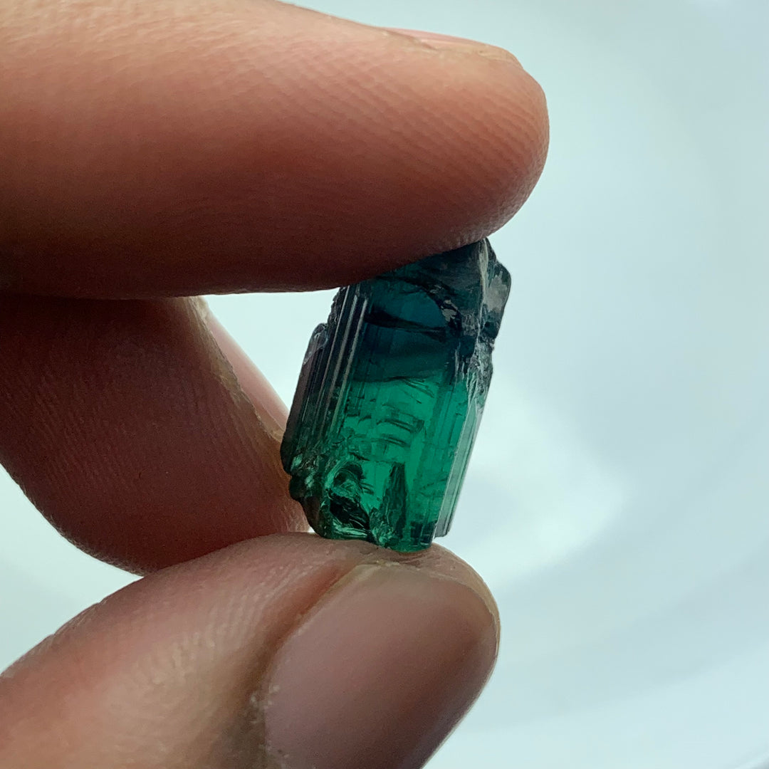 2.84 Grams Facet Rough Bi Color Tourmaline