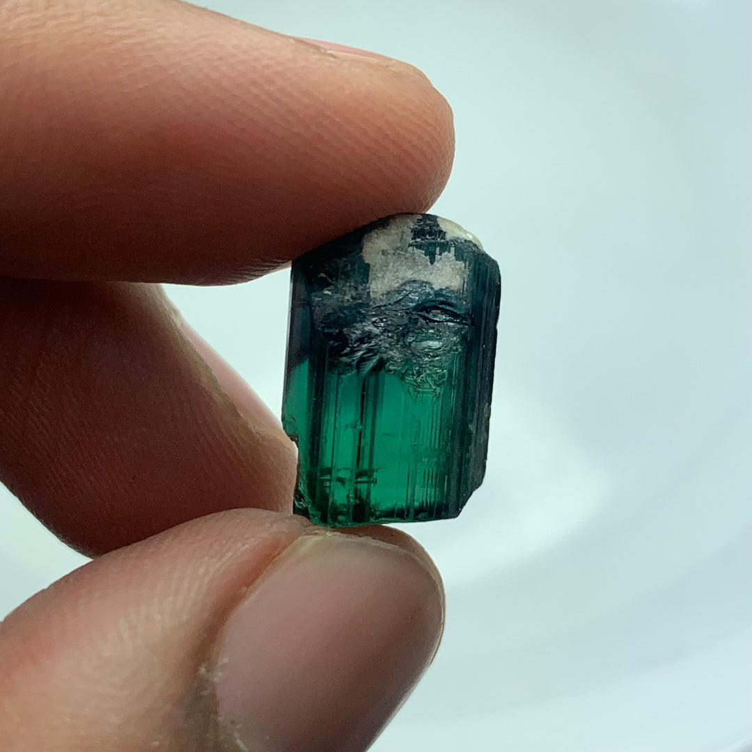 2.84 Grams Facet Rough Bi Color Tourmaline