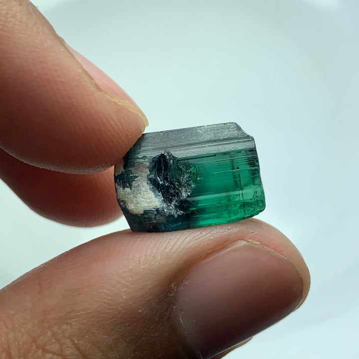 2.84 Grams Facet Rough Bi Color Tourmaline